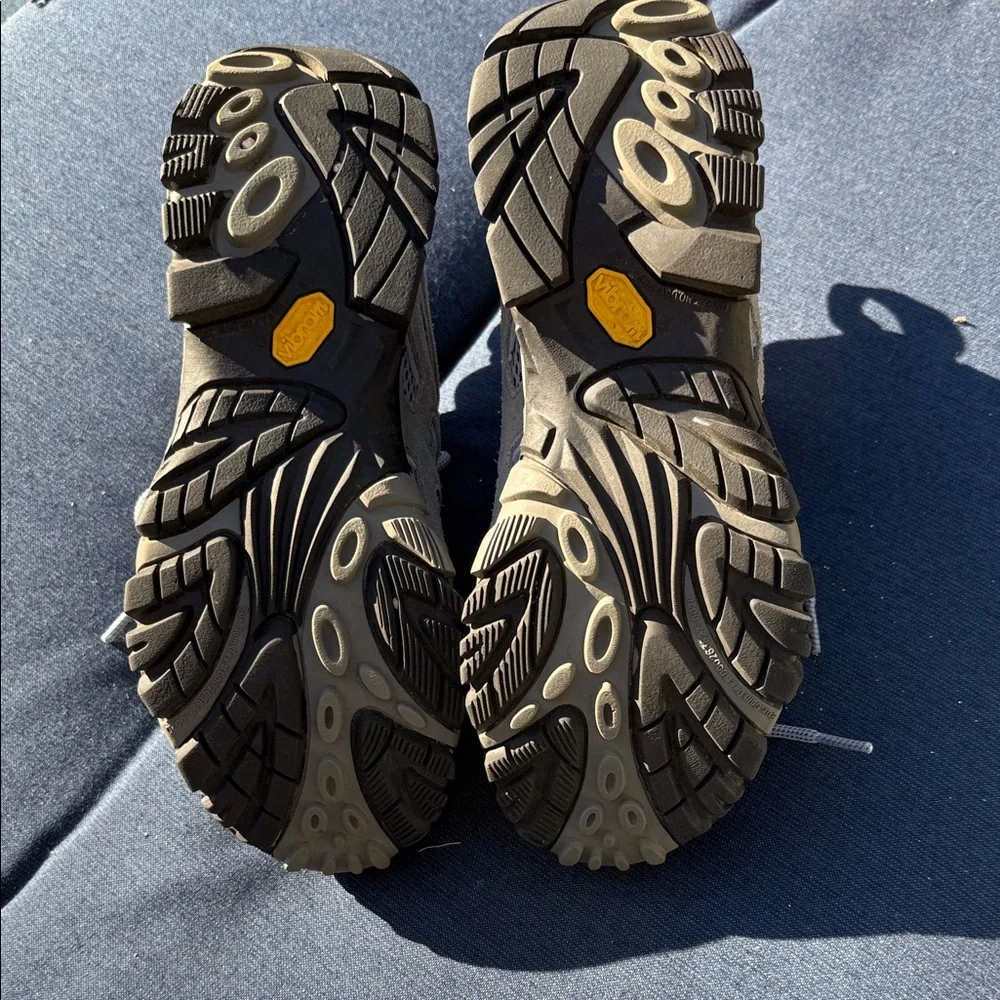 Merrell Moab Gray periwinkle Lace Up waterproof athletic hiking Boots - Picture 6 of 7